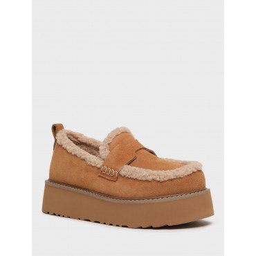 Лоферы женские, цвет РЫЖИЙ, ZU008_01CI-CM ZU008_01CI-CM