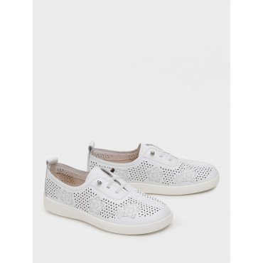 Полуботинки женские, цвет БЕЛЫЙ, MZ002_03ST-WT MZ002_03ST-WT 2